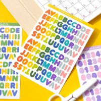 6 Sheets Alphabet Stickers Adhesive Letter Stickers DIY Journal Diary Stationery Decorative Sealing Stickers
