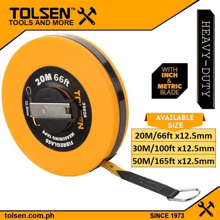 Tolsen Fiberglass Measuring Tape (20M - 50M) | Lazada PH