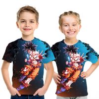 [Tsdopn34gpt]   Summer boys and children 3D anime Japanese anime dragon-ball boys and girls T-shirts fashion short short sleeved t-shirts