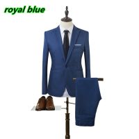 Men Business Casual Suits Slim Fit Jackets Pants Costume Suits Dress Office Suits Plus Size