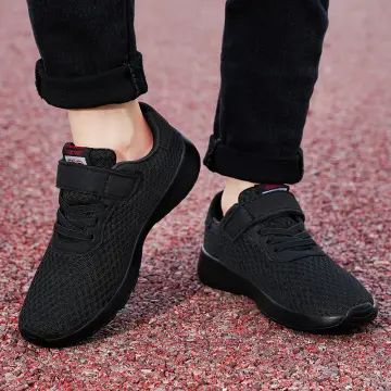 All black sale childrens sneakers