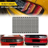 New Car Rear Taillight Stickers Honeycomb Sticker Universal Warning Tape Vinyl Film Reflective Lights Decal Exterior Accessories