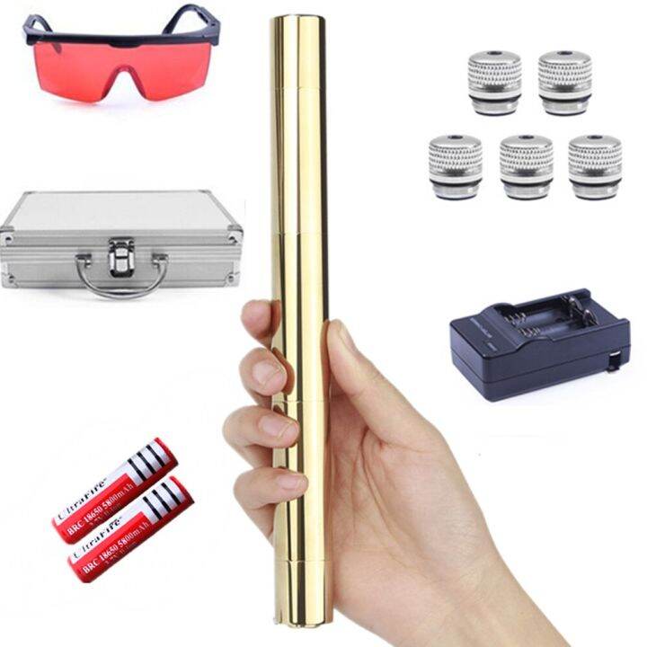 Full Copper Blue Laser Torch Adjustable Focus 450nm High Power Burning