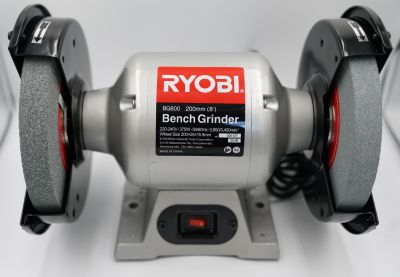 RYOBI มอเตอร์หินไฟ ขนาด 8 นิ้ว หินเจียรแท่น 200มม. รุ่น BG-800