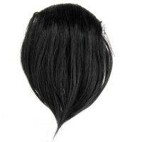 Synthetic Hair Wig Bangs Black Clipped