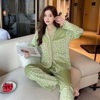 QSROCIO ชุดนอนสตรีชุดกำมะหยี่หรูหรากดลายชุดนอนสบายๆ Homewear คอ V ชุดนอนชุดนอน F Emme ite