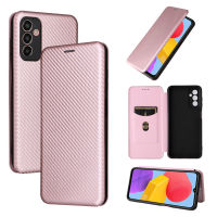 Samsung Galaxy M13 4G Case, EABUY Carbon Fiber Magnetic Closure with Card Slot Flip Case Cover for Samsung Galaxy M13 4G