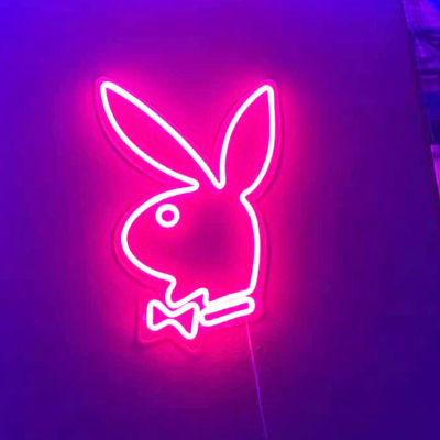 LED Neon Acrylic Rabbit Shape Sign Light Indoor Bedroom Livingroom Decorative Lamp Christmas Party Wedding Holiday Neon Flamingo