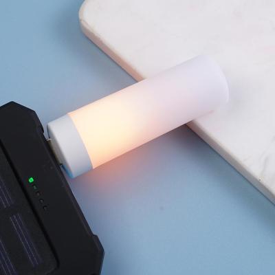 USB Flame Lamp Dynamic Simulation Led Portable Light Soft Late Eye Light Night Protection W4T8