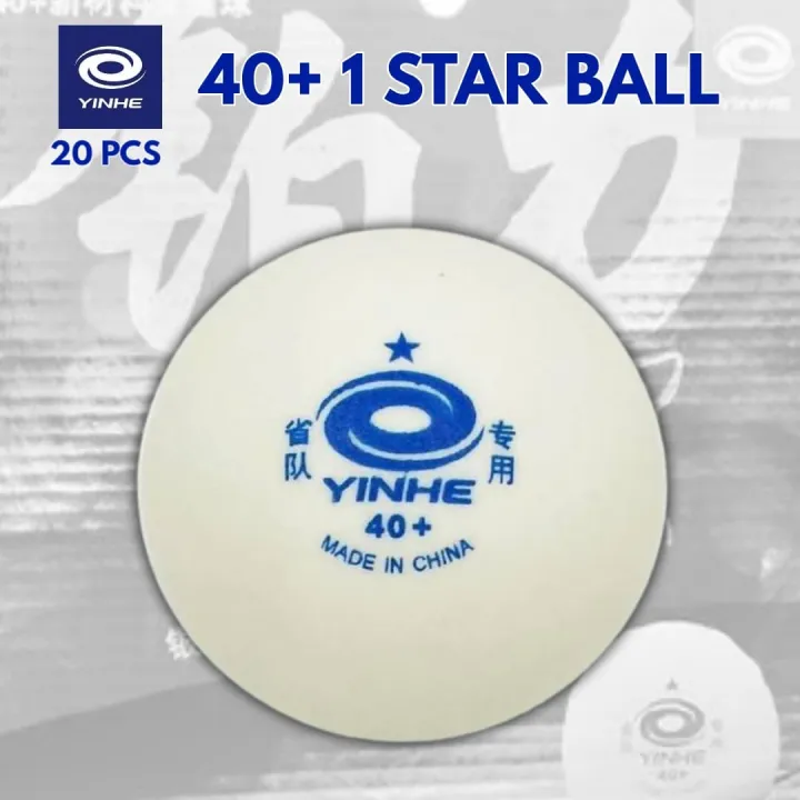 YINHE 1 Star 40+ Cell Free Plastic Poly Ball Table Tennis Ball 20 PCS