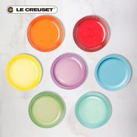 Le Creuset ชุดจานกลมสายรุ้ง6แพ็ค18cm23cm ชุดอาหารระดับไฮเอนด์เคลือบสี