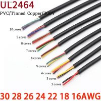 ◆▽❆ 5M UL2464 30 28 26 24 22 20AWG Sheathed Wire Cable Channel Audio Line 2 3 4 5 6 7 8 9 10 Cores PVC Insulated Copper Power Line