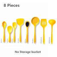 New Arrival Silicone Kitchen Tools Set Cooking Tools Utensils Set Heat Resistant Spatula Shovel Soup Spoon With Storage Box