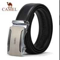 Camel mens Automatic Buckle Belt 100% Genuine Cow Leather Business Casual Strap Belt