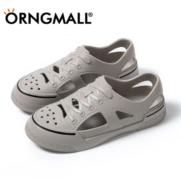 orngmall-รองเท้าแตะรองเท้าวุ้นผู้ชายและผู้หญิง-รองเท้าครอค-sepatu-kebun-รองเท้าแตะชายหาดกลวงรองเท้าแตะสีลูกอมกันน้ำขนาดรองเท้าแตะชายหาด36-45