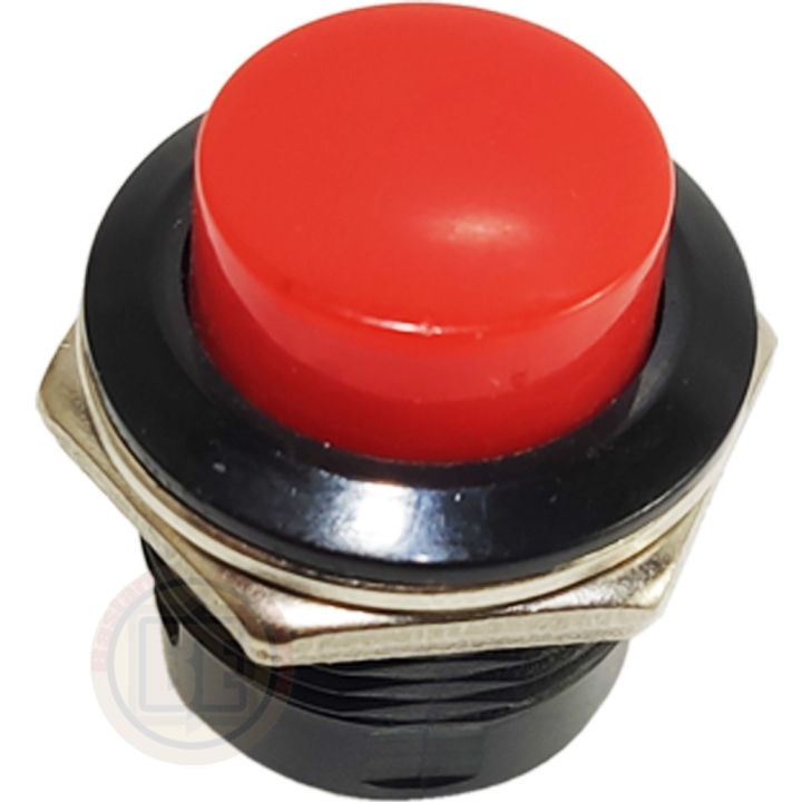 Tombol Besar Bulat Merah Push On Momentary Push Button Switch Saklar ...