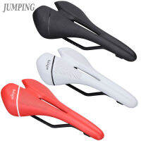 Hot Sale MTB Road Bike Saddle Breathable Comfortable Fiber Leather Seat Cushion Bike Saddle Parts Components 270-143mm