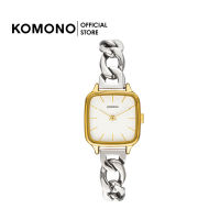 KOMONO Watch Kate Revolt Gold Silver Mix นาฬิกาผู้หญิง หน้าเหลี่ยมเล็ก สายโลหะ ทูโทน