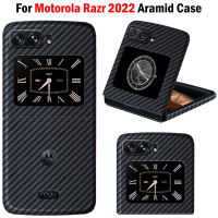 ?คุณภาพสูง?สำหรับ Motoroal Razr 2022 Aramid เคสบางพิเศษฝาครอบกันกระแทกสำหรับ Motoroal โมโตโรล่าโมโต Razr 2022คาร์บอนไฟเบอร์แท้ Aramid เคส Funda