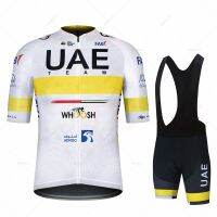 ZZOOI Uae Team Cycling Clothing Men Cycling Set Bike Clothing Breathable Anti-UV Bicycle Wear/Short Sleeve Cycling Jersey +Bib Sets