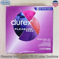 Durex® Pleasure Pack Regular Fit 24 or 42 Latex Condoms ดูเร็กซ์ ถุงยางอนามัยน้ำยางธรรมชาติ 4 ชนิด ขนาด 56 mm