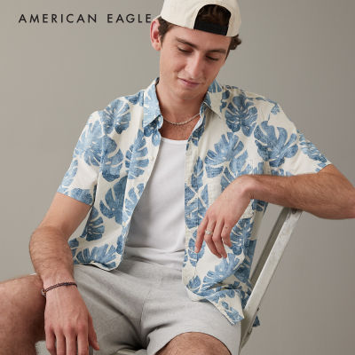 American Eagle Tropical Button-Up Resort Shirt เสื้อเชิ้ต ผู้ชาย (NMSH 015-6029-109)