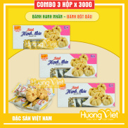 Combo 3 hộp bánh hạnh nhân Tân Huê Viên 300gr, bánh bột đậu