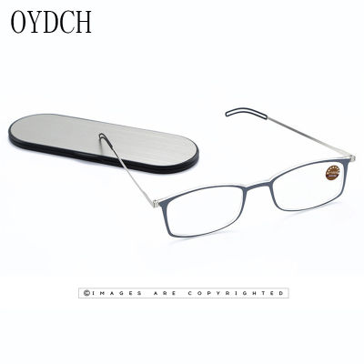 anti blue-ray universal ultra-thin reading glasses for men and women to send portable mobile phone glasses case +1.50 +2.00