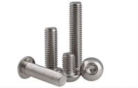 500PC M1.6 Stainless Steel Allen Button Head Hex Socket Screw Round Cup Bolt Mushroom Head Bolt M1.6*3/4/5/6/8/10/12/14/16mm Nails Screws  Fasteners