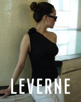 LEVERNE | Rosie top เสื้อปาดไหล่ผู้หญิง ดีเทลดอกกุหลาบ(ถอดได้)