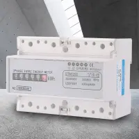 220/380V 20-80A Electric Power Meter Energy Meter 3 Phase 4 Wire Rail Type KWh Meter Energy Consumption Digital Electric Power Panel Meter