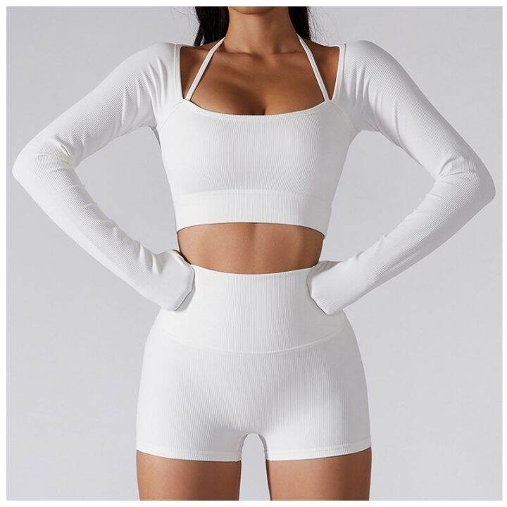 women-yoga-set-gym-clothing-tracksuit-long-sleeve-crop-top-one-shoulder-bra-high-waist-seamless-leggings-fitness-sports-suits