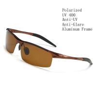 【CW】✧✓✜  AORON Polarized Sunglasses Mens Classic Driving Glasses UV400 Luxury Male Aluminum Frame