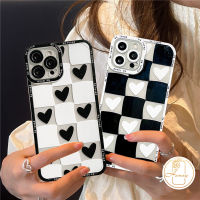 นุ่ม Checkerboard สำหรับ Samsung A04s A03s A53 A33 A72 A22 A11 A13 A10s A30s A03 A02 M02 A10 A21s M23 A23 A73 A02s A12 A20 A30 A03 A51 A71 A20s A32 A52 A50s ความรักหัวใจคู่รักฝาครอบ