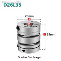 1pc Aluminum D26L35 Double Diaphragm Coupling Flexible Shaft Coupler Elastic Connector Ball Screw Step Servo Motor Encoder