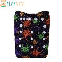 【CC】 ALVABABY Printed Diaper Reusable Baby Nappy with 1pc Insert