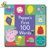 (In StocK) พร้อมส่ง หนังสือบอร์ดบุ๊ค Peppa Pig Peppas First 100 Words Board book 25.5 x 25.9 cm.