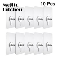 10Pcs Picture Hanging Kit Punch-Free Non-Marking Screw Stickers Wall Picture Hook Invisible Traceless Hardwall Drywall Hook