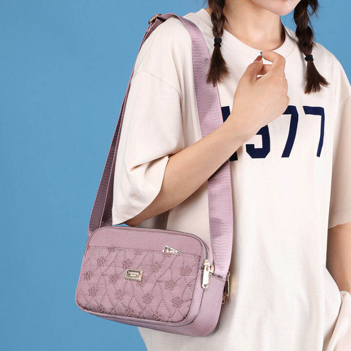 adshopp-กระเป๋าสะพาย-crossbody-ผ้าไนล่อน-กันน้ำ-ซิปหลายช่อง-จุของได้เยอะ