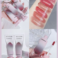 DragonRanee Mirror Water Light Lip Glaze Pigment ก้อนน้ำแข็งใสลิปสติกเหลว Lasting Moisturizing Lip Gloss