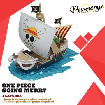Bandai Original ONE PIECE Anime Model GRAND SHIP COLLECTION GOING MERRY  Action Figure Assembly Model Toys Gifts for Children