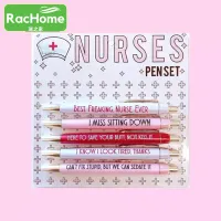 Birthday Party Favors 5 Pcs/set Funny Pens Swear Word Daily Pen Sets Student Ballpoint Pen Set Nurses Funny Ballpoint Pen Set