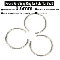 ✑❧ 10Pcs Wire Diameter φ0.6mm SUS304 Stainless Steel Round Wire Non-standard Snap Rings for Hole Retainer Circlips for Shaft