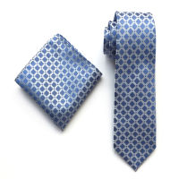 Mens TIES เนคไทผ้าไหมโพลีเอสเตอร์คลาสสิกชุดเดรสแบบผูกสำหรับชายงานแต่งงานทางธุรกิจอย่างเป็นทางการ Party สีฟ้าอ่อน