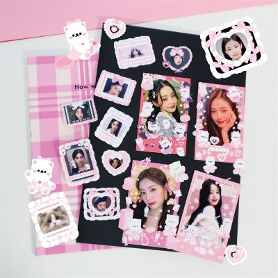 Ins Cute Animal Photo Frame Stickers Creative Colorful DIY Decoration Journal Sticker School Supplies Kawaii Korean Stationery
