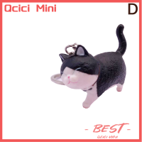 Qcici พวงกุญแจการ์ตูนแมวน่ารัก9สีจี้ห้อยรถยนต์เครื่องประดับกระเป๋าผู้หญิงพวงกุญแจคู่ของขวัญ