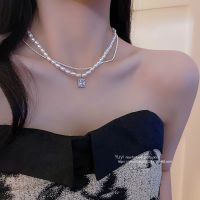 [COD] double-layer zircon necklace womens fashion high-end temperament all-match clavicle chain 2022 new trendy accessories