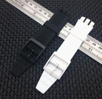 High Quality Black white Diving 20mmx24mm Silicone Rubber Watchband For Swatch Rubber watch band strap for IRONY SCUBA 200 ♚❉▦