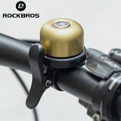 ROCKBROS ระฆังเรโทรย้อนยุคจักรยานที่ชัดเจนเสียงดังจักรยานเสือภูเขา MTB ทองแดงแตรกระดิ่งติดแฮนด์สัญญาณเตือนการขี่จักรยานเพื่อความปลอดภัย