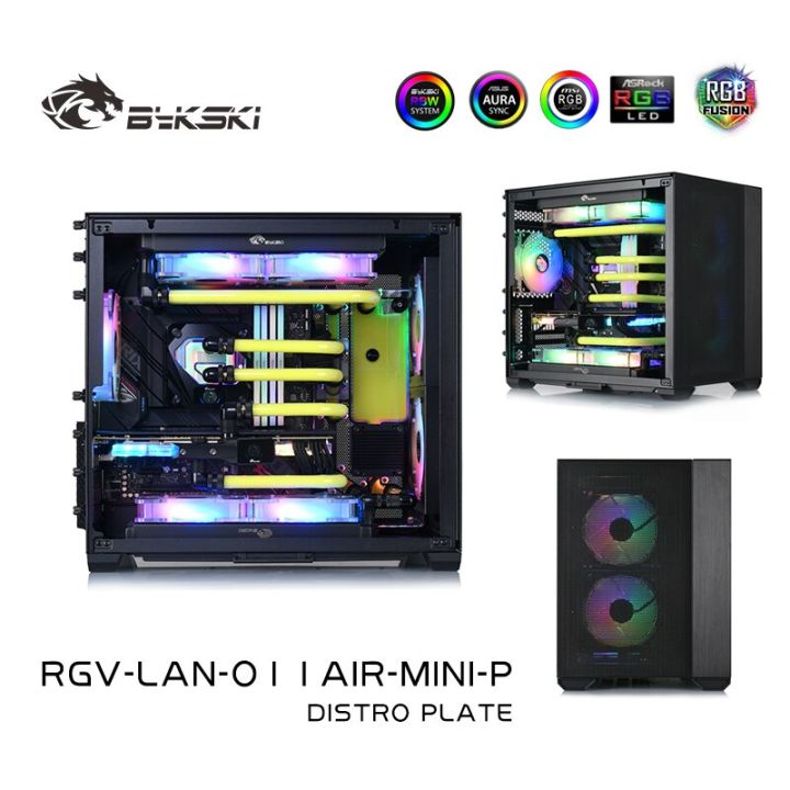 bykski-rgv-lan-o11air-mini-p-แผ่น-distro-สำหรับ-lianli-o11-air-mini-case-waterway-board-reservoir-water-tank-pump-for-pc-cooling